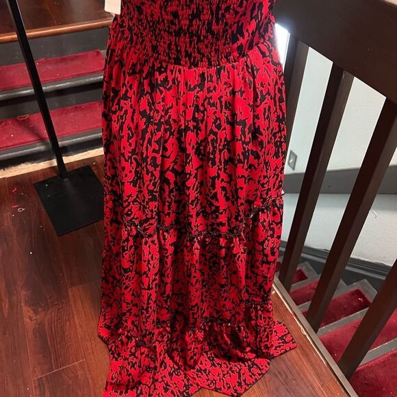 Anthropologie Red and Black Maxi Dress - Picture 7 of 13
